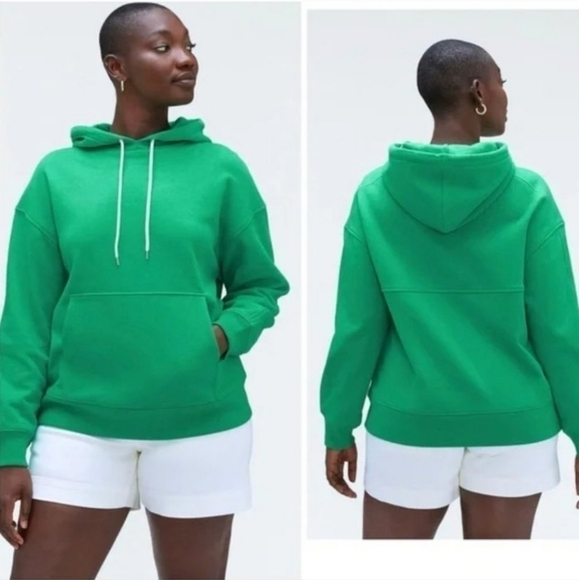 Everlane the track organic cotton hooded sweatshirt green small NWT - Picture 4 of 8